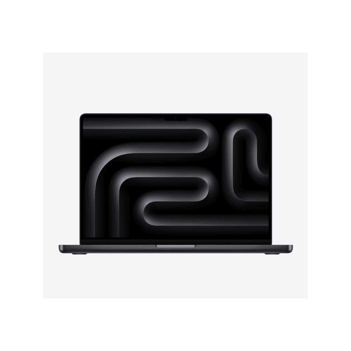 Apple MacBook Pro 14-inch (M5) in Space Black, open front view