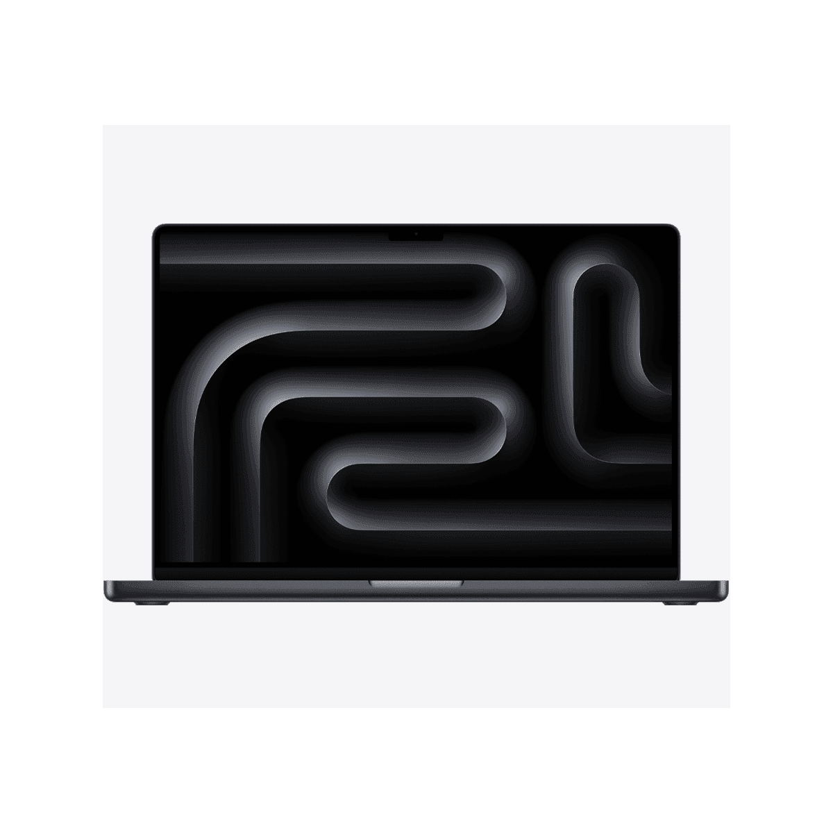 Apple MacBook Pro 16-inch (M5 Pro / M5 Max) in Space Black, open front view