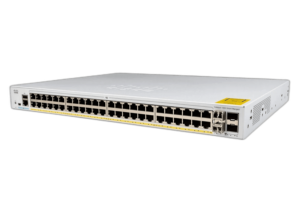 Cisco Catalyst 1000 48-port gigabit managed switch C1000-48T-4X-L front view