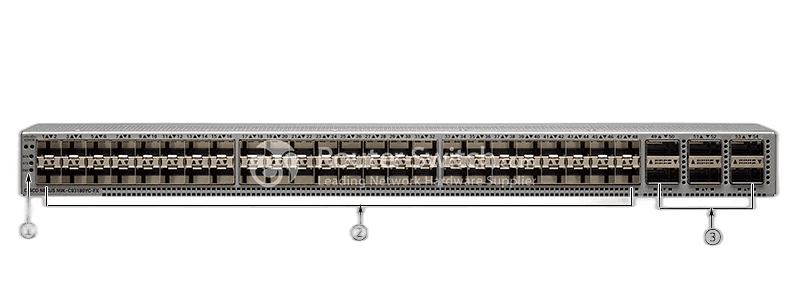 Cisco Nexus 9300 N9K-C93180YC-FX 48-port 25G data centre leaf switch front view