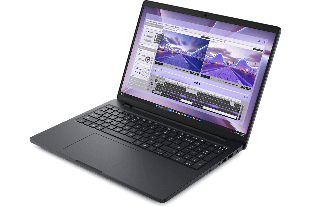 Dell Pro Max 16 (MC16250) 16-inch mobile workstation, three-quarter view