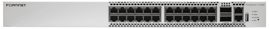 Fortinet FortiSwitch 1024E data centre 25GE leaf switch 1U rack front view