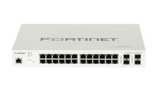 Fortinet FortiSwitch FS-224E 24-Port Gigabit Ethernet Switch front view