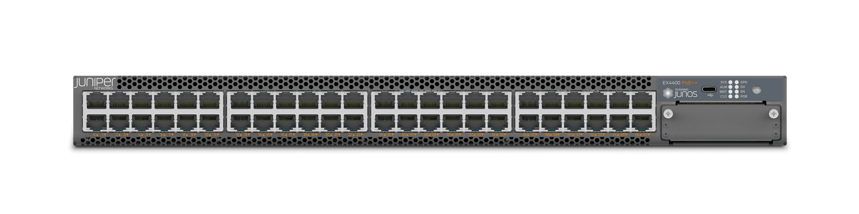 Juniper EX4400 48-port enterprise access switch with transparent background