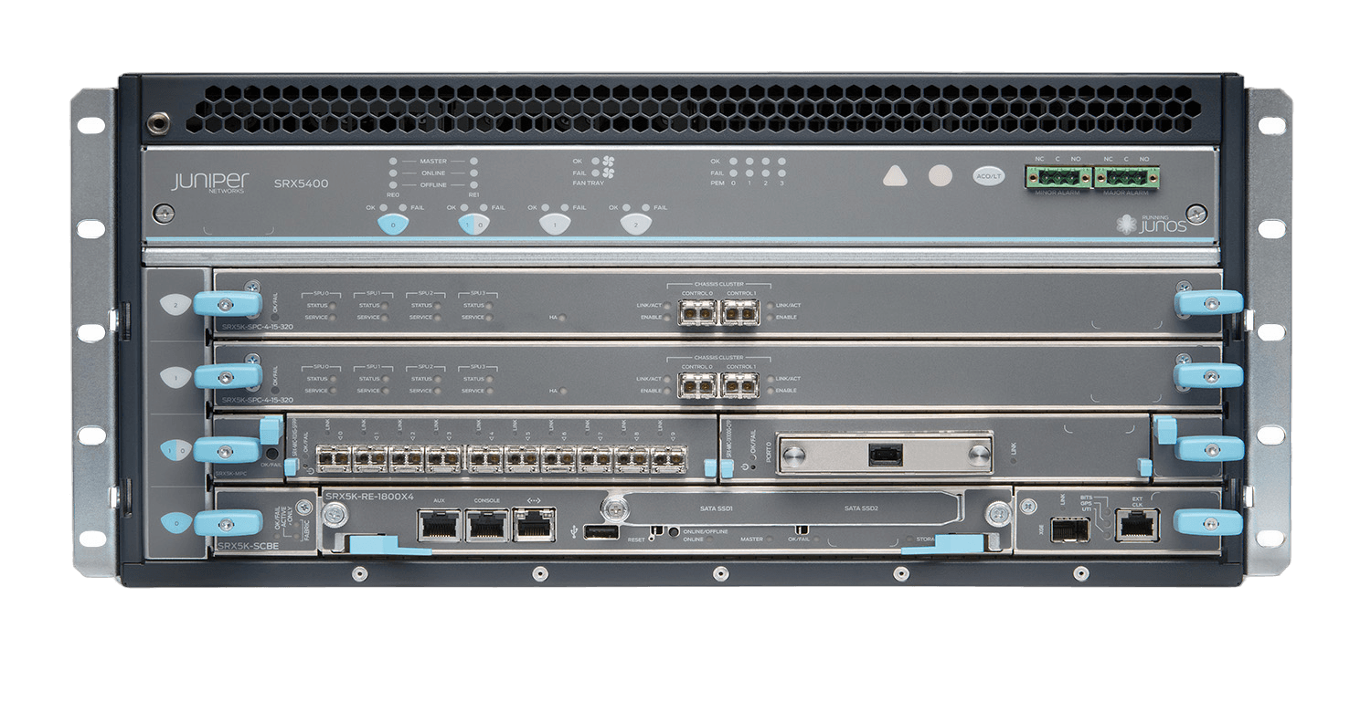 Juniper SRX5400 Services Gateway chassis front view