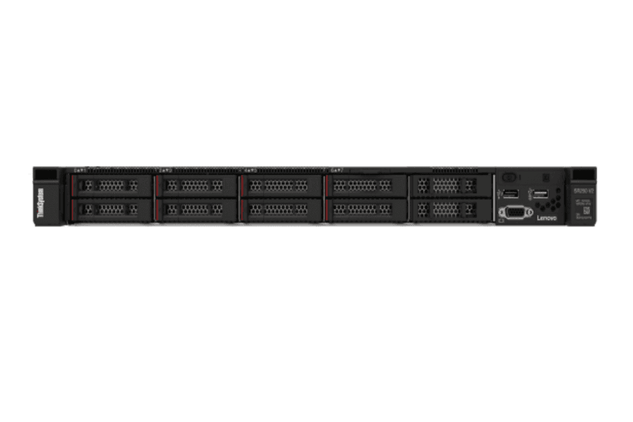 Lenovo ThinkSystem SR250 V3 1U rack server front view