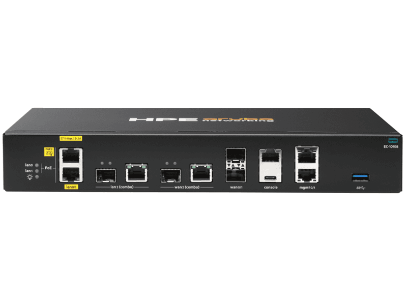 HPE Aruba Networking EdgeConnect SD-WAN appliance, front view