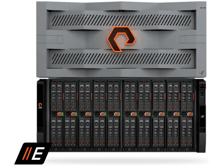 Pure Storage FlashBlade E capacity-optimised scale-out all-flash file and object storage front view