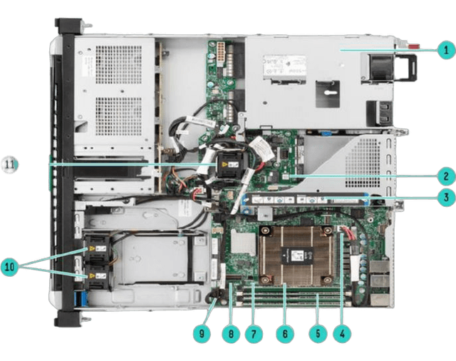 HPE ProLiant DL20 Gen11 1U rack server front view