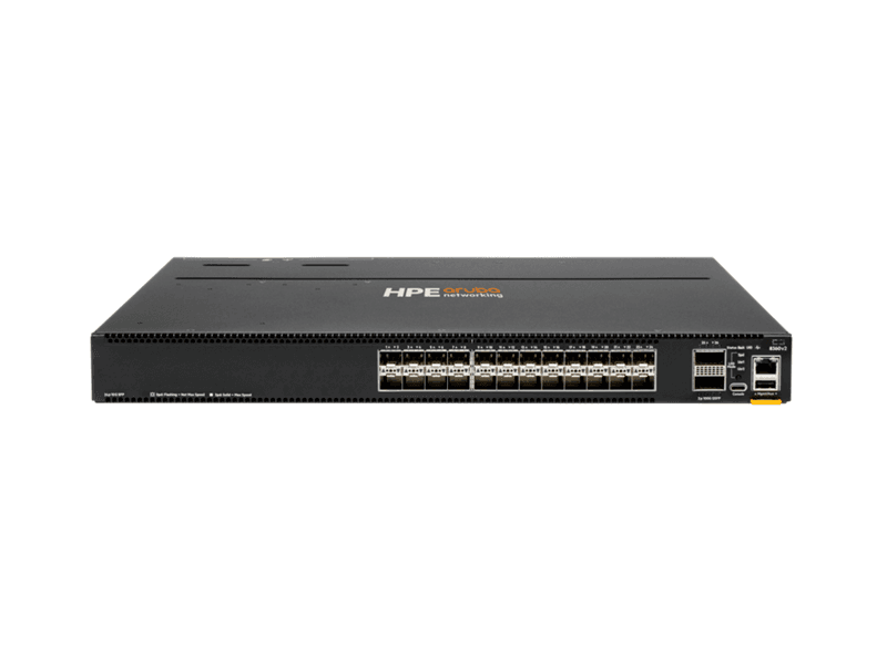 HPE Aruba Networking CX 8360 v2 25/100GbE aggregation switch with MACsec, front view