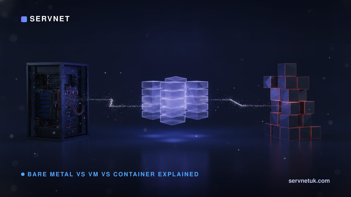 Bare Metal vs VM vs Container Explained (2026 UK Guide)