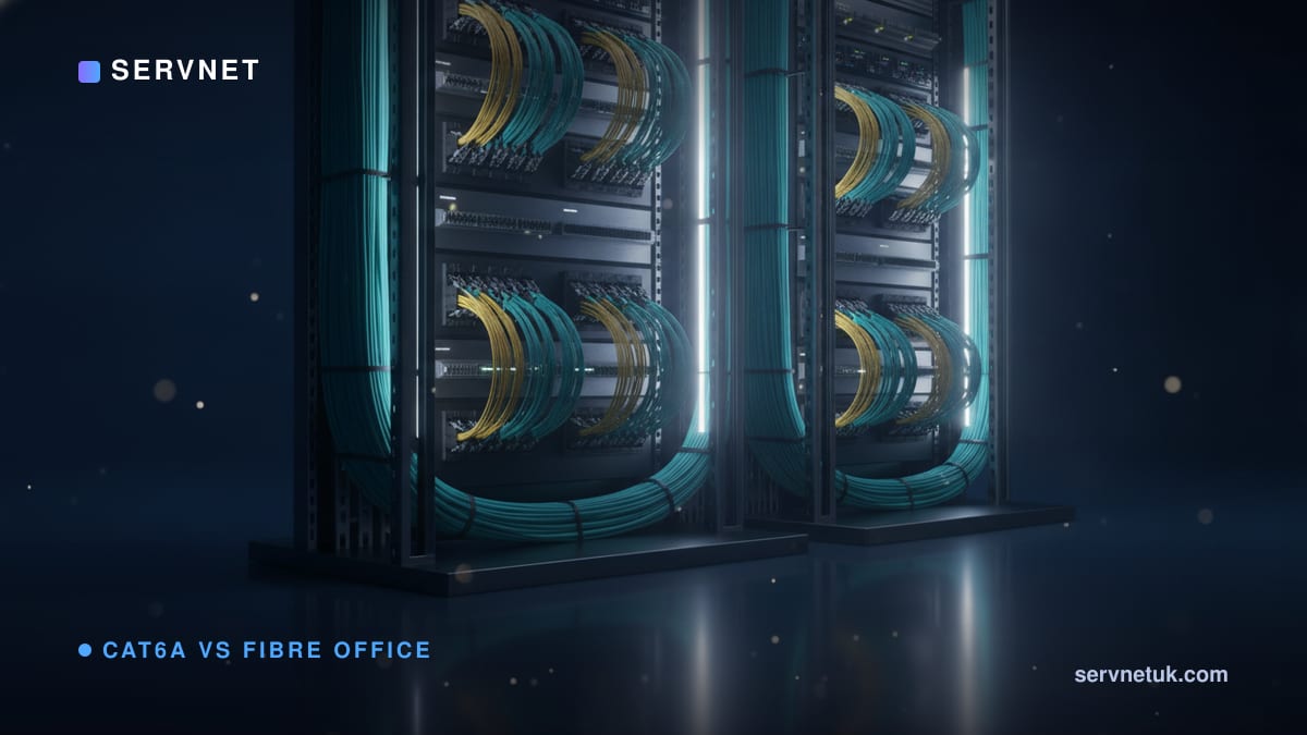 Cat6a vs Fibre Office Cabling: The 25-Year Decision