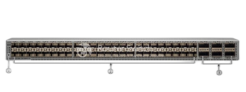 Cisco Nexus 9300 N9K-C93180YC-FX 48-port 25G data centre leaf switch front view