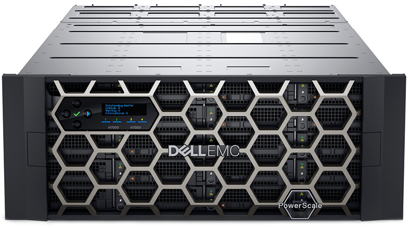 Dell PowerScale H7000 hybrid NAS 4U chassis front view