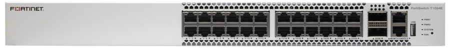 Fortinet FortiSwitch 1024E data centre 25GE leaf switch 1U rack front view