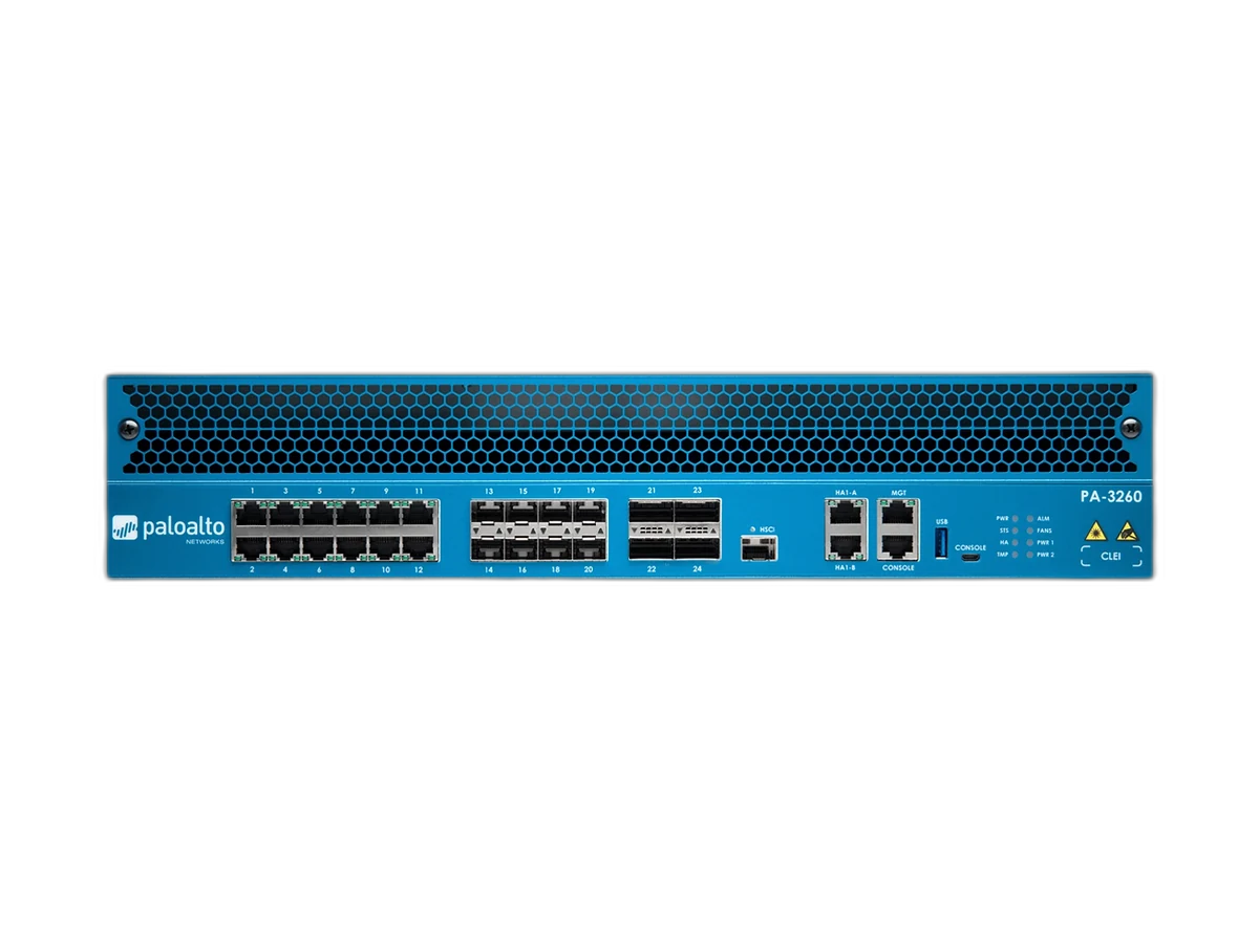 Palo Alto Networks PA-3260 2U high-performance enterprise NGFW front view