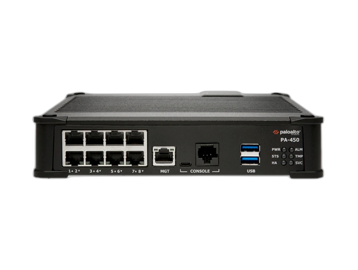 Palo Alto Networks PA-450 desktop ML-powered NGFW front view