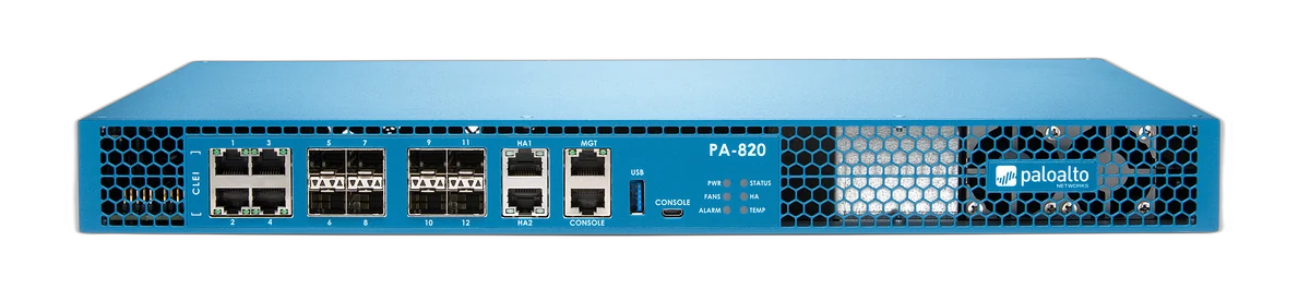 Palo Alto Networks PA-820 1U rack-mounted NGFW appliance front view
